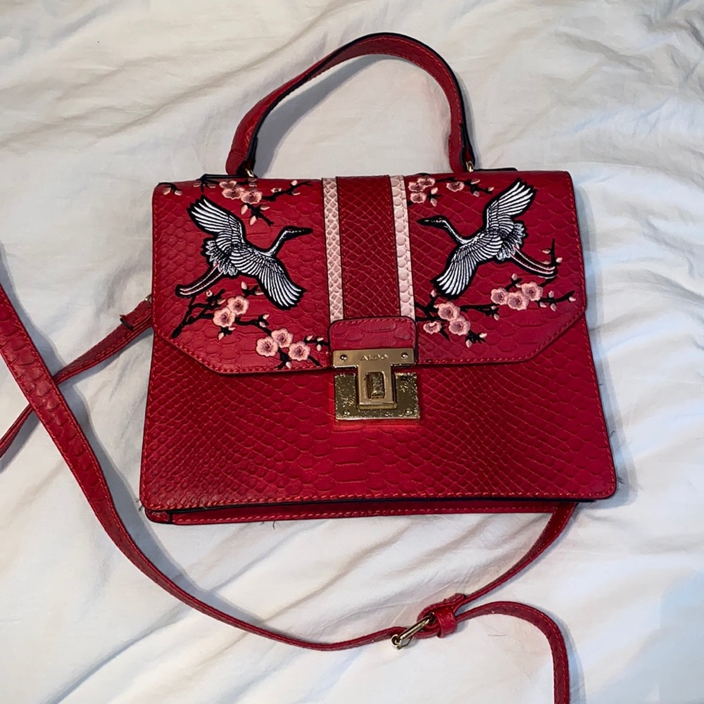 Beautiful red embroidered purse